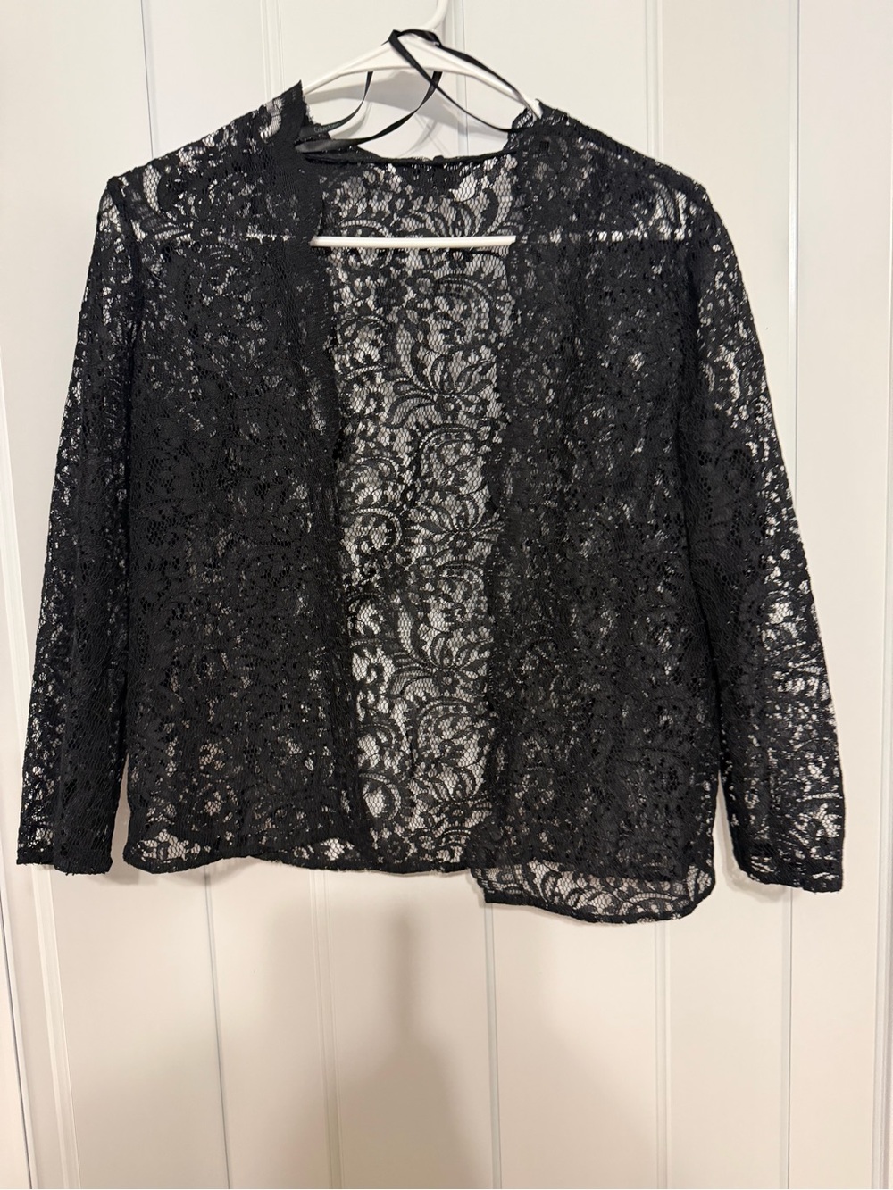 Calvin Klein Black Floral Lace Sheer cardigan